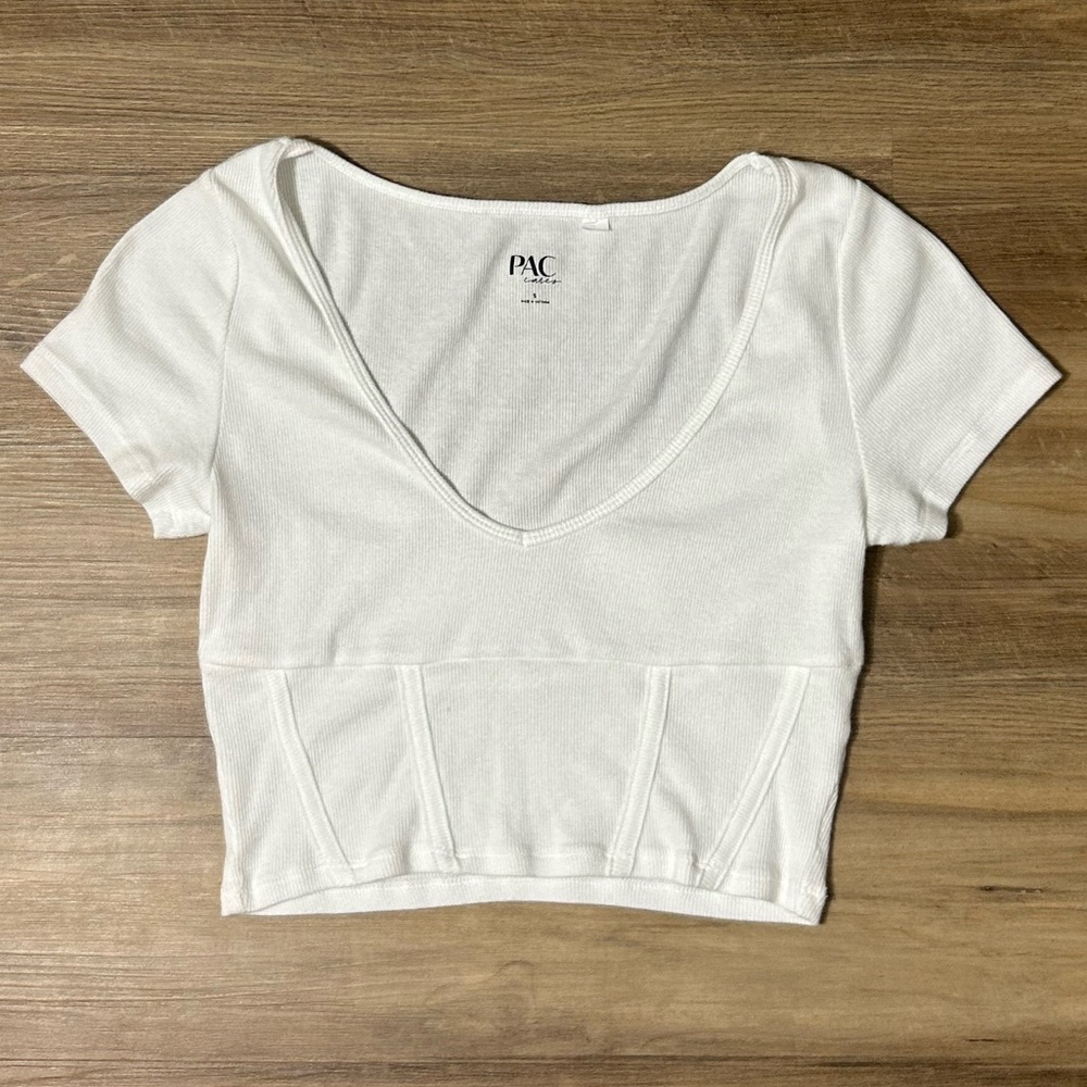 Pacsun (PacCares) V-neck / Scoop Neck Corset Crop Top